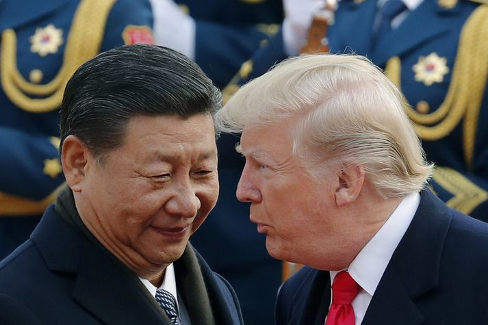 Xi Jinping og Donald Trump í Peking í fyrra. Fregnir hafa borist af því að mögulega munu þeir hittast aftur í næsta mánuði.