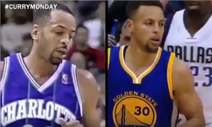 Dell Curry og Steph Curry.
