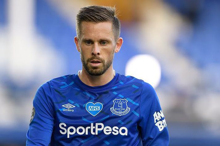 Gylfi Þór Sigurðsson lék allan leikinn fyrir Everton í kvöld.