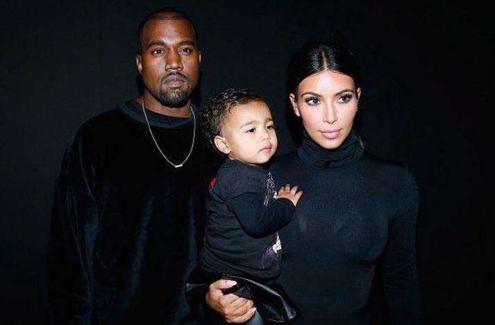 Kanye, North West og Kim.