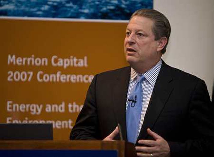 Al Gore tók við Nóbelsverðlaunum í dag.