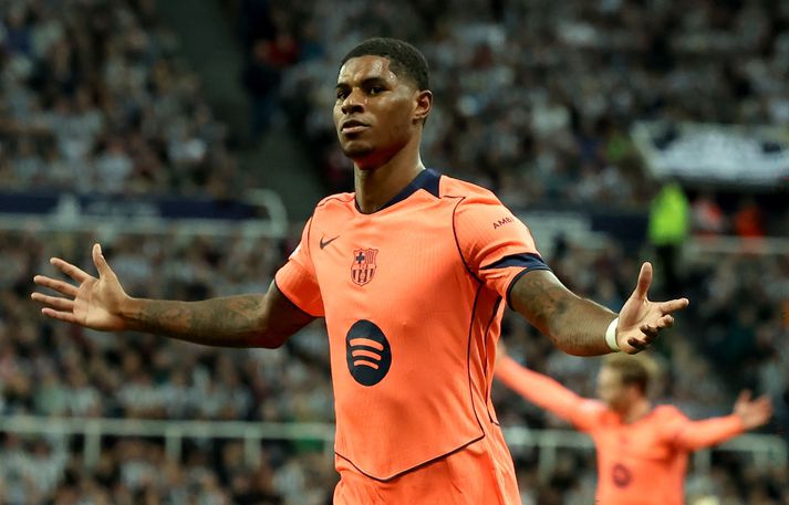 Marcus Rashford er kominn á blað hjá Barcelona.