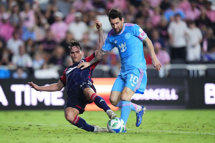 Lionel Messi átti stórleik gegn New England Revolution í nótt.