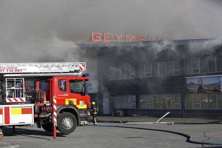 Lítið sem ekkert er eftir af geymslurými Geymslna ehf.