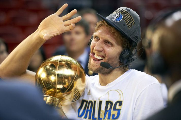 Dirk Nowitzki og Dallas Mavericks urðu NBA-meistarar í eina skiptið árið 2011.