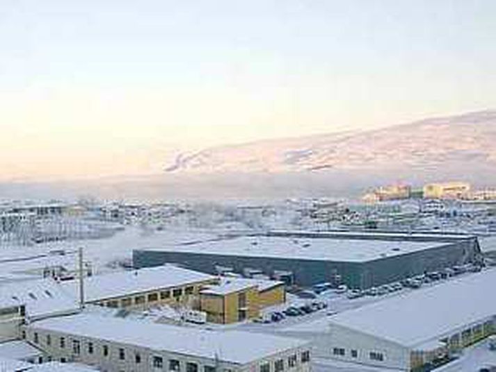 Yfirlitsmynd yfir verslunarmiðstöðina við Glerártorg.