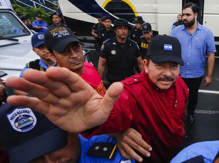 Gamli sandínistinn Daniel Ortega er forseti Níkaragva.