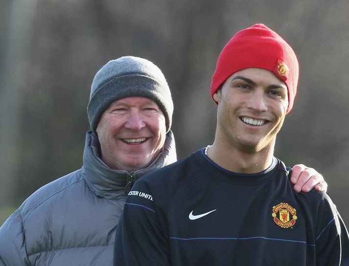 Ferguson er hér að hrósa Ronaldo.