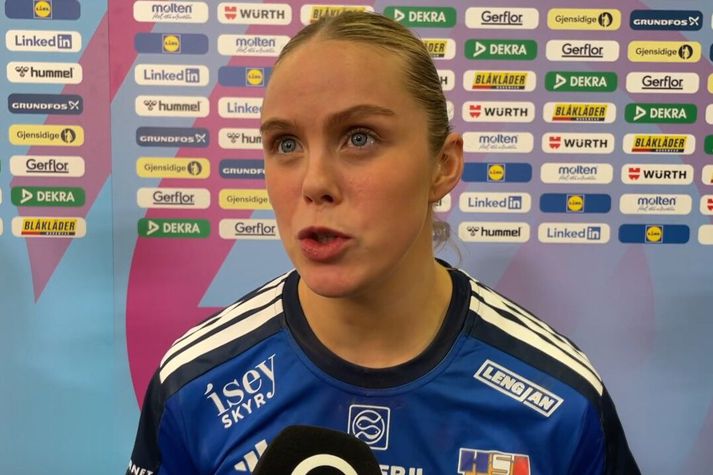 Þórey Anna var ánægð með frammistöðuna í kvöld. 