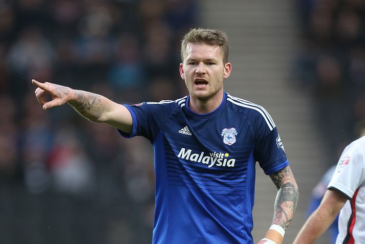 Aron Einar Gunnarsson í leik með Cardiff.