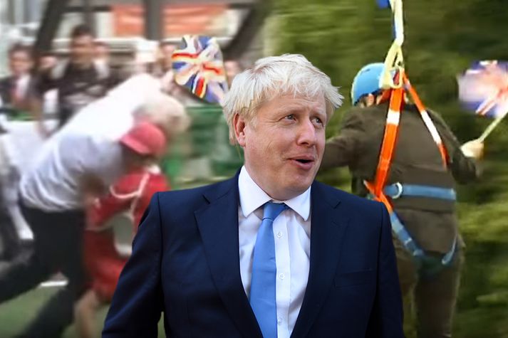 Bretum þótti við hæfi að rifja upp skemmtileg augnablik í lífi Boris Johnson sem var fyrir hádegi valinn næsti formaður breska Íhaldsflokksins.