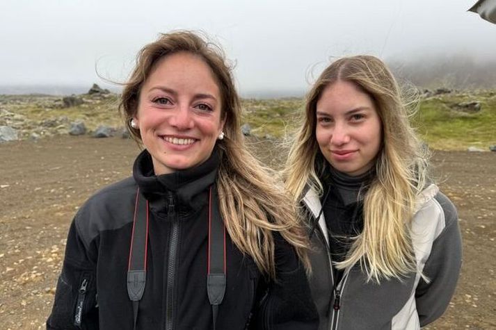 Sophie og Jana Krebs áttu ekki í neinum vandræðum með að komast að svæðinu. 