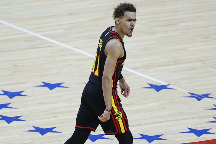 Trae Young hefur verið einn besti leikmaður úrslitakeppninnar.