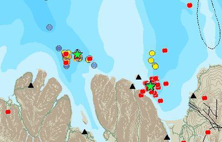 Tveir jarðskjálftar yfir 4 hafa riðið yfir á Norðurlandi í dag.