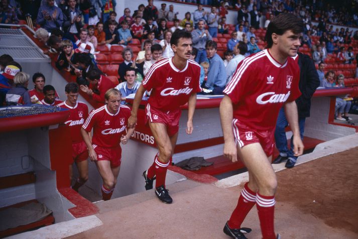 Leikmenn Liverpool sem urðu síðast enskir meistarar árið 1990.