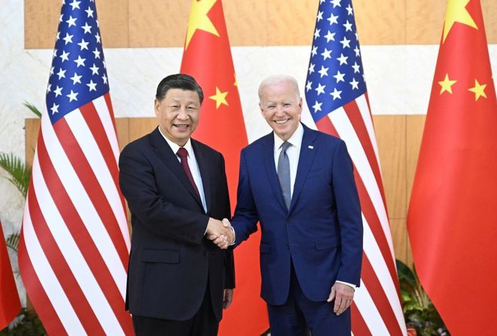 Biden og Xi hittust síðast á fundi G20-ríkjanna í nóvember í fyrra.