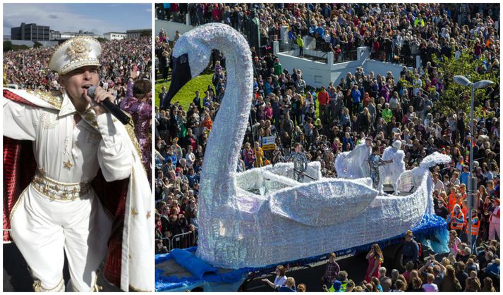 Páll Óskar er þekktur fyrir að tjalda öllu til á GayPride.