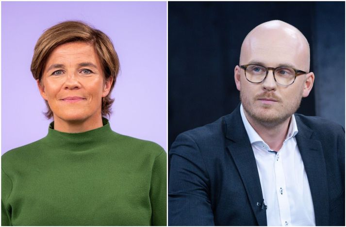 Helga Vala segir námslán sín hafa hækkað og séu nú komin upp í 20 milljónir. Konráð er hins vegar á því að námslánin hafi hann, og þá Helga Vala einnig, fengið á tombólukjörum.