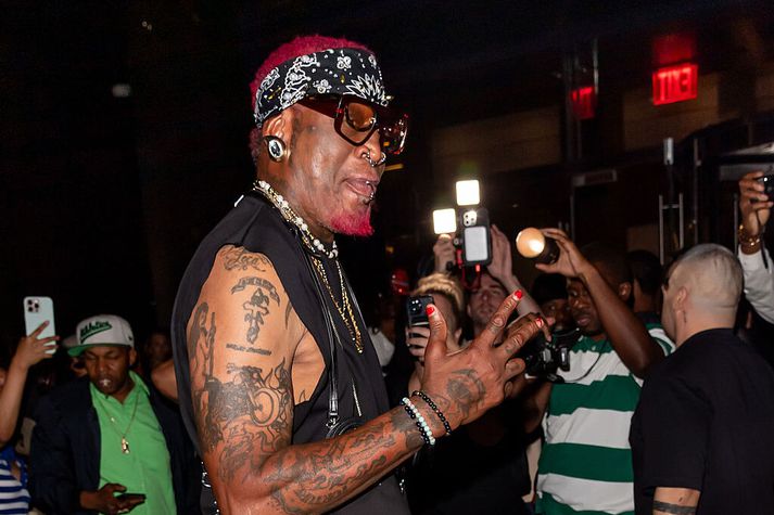 Rodman er ávallt skrautlegur.