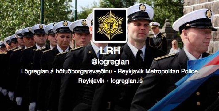 Síða lögreglunnar á Twitter.