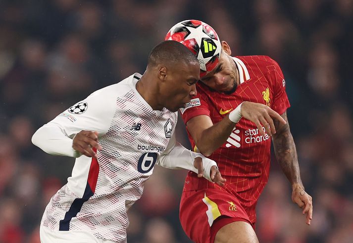 Bafodé Diakité í leik Lille gegn Liverpool í Meistaradeild Evrópu á síðasta tímabili.