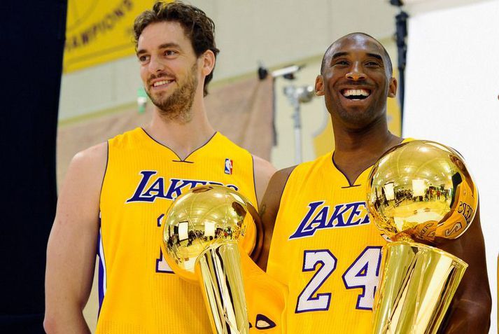  Kobe Bryant og Pau Gasol urðu NBA-meistarar saman 2009 og 2010.