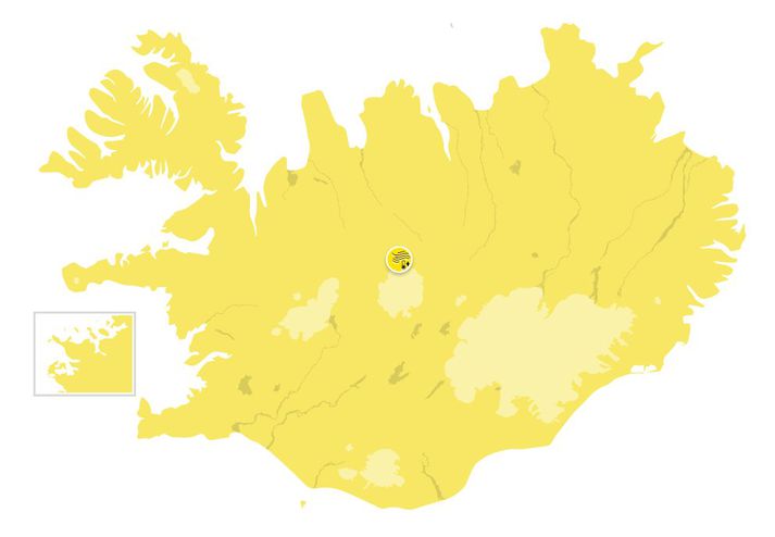 Gul viðvörun er í gildi fyrir allt landið á sunnudag eins og staðan er núna.