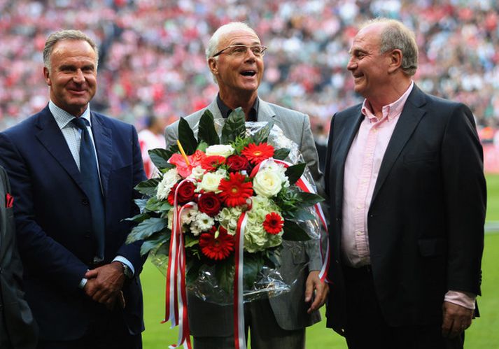 Karl Heinz-Rummenigge, Franz Beckenbauer og Uli Höness.