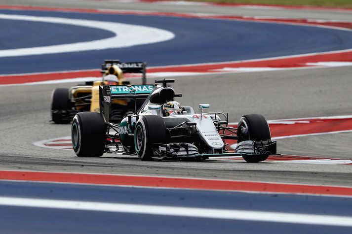 Lewis Hamilton vann örugglega í Austin, Texas í dag.
