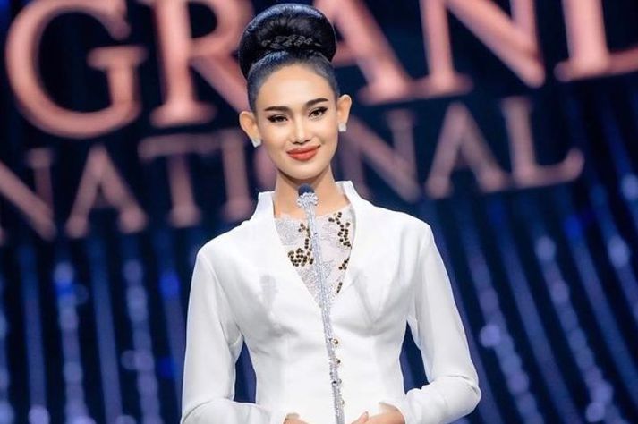 Han Lay var í öðru sæti í Miss Universe Mjanmar árið 2020.
