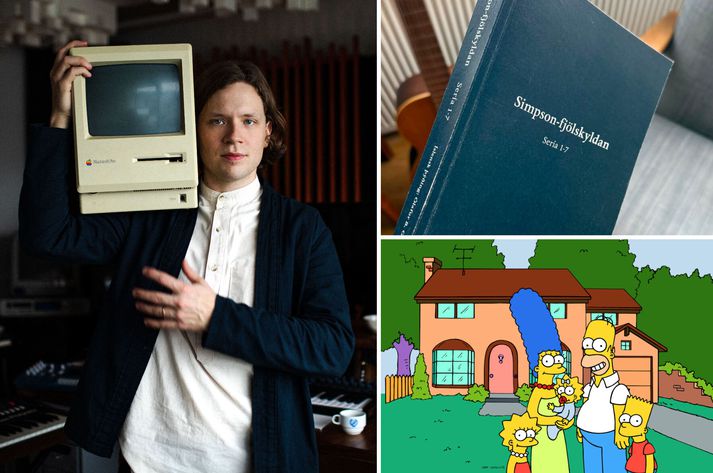 Halldór Eldjárn varðveitti íslensku þýðinguna á Simpson-fjölskyldunni með því að binda íslenska textann fyrir fyrstu sjö seríurnar í bók.