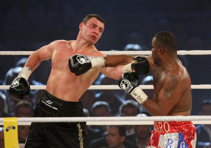 Klitschko sýndi á kölfum ágæt tilþrif.