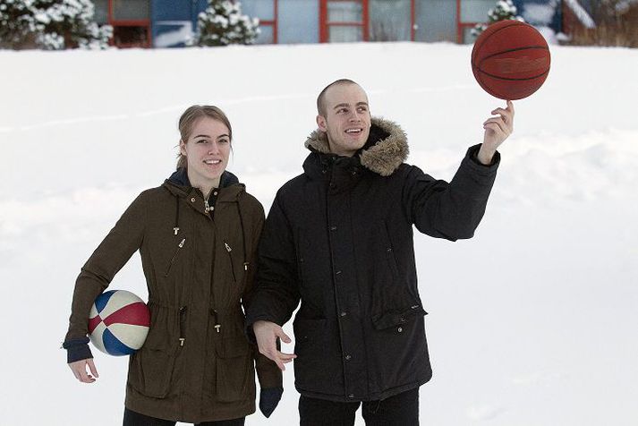 Tómas Heiðar Tómasson og Bergþóra Holton Tómasdóttir bregða á leik á dögunum. 