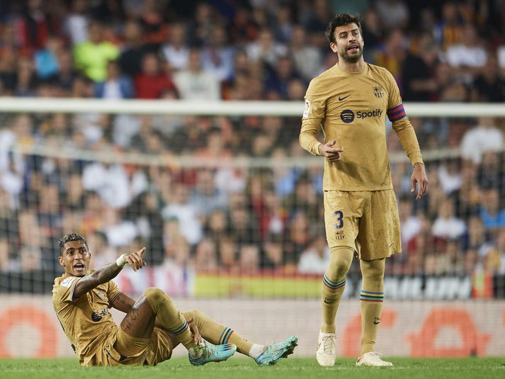Pique leikur sinn síðasta leik fyrir Barcelona á laugardaginn.
