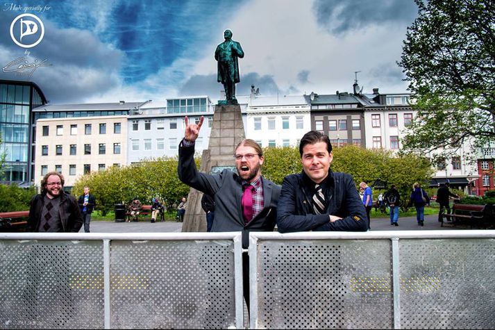 Helgi Hrafn (t.v.) og Jón Þór, þingmenn Pírataflokksins.