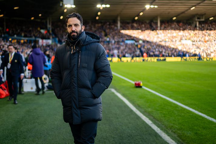 Ruben Amorim, stjóri Manchester United, bauð upp á mjög sérstakan blaðamannafund eftir leikinn í dag.