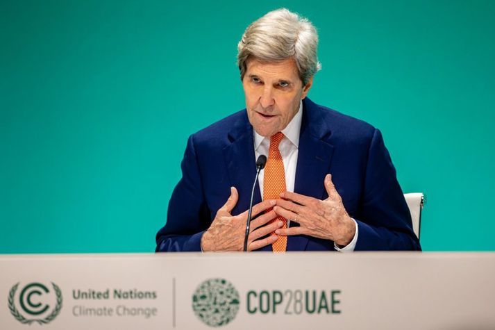 John Kerry á COP28 ráðstefnunni í sem haldin var Dubai í desember.