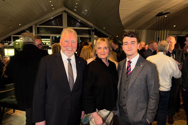 Orri, Kristín María og Viktor Pétur. 