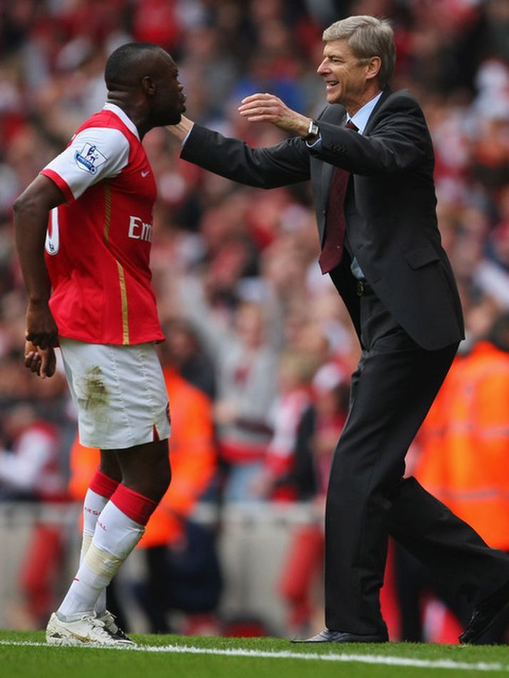 William Gallas og Arsene Wenger.