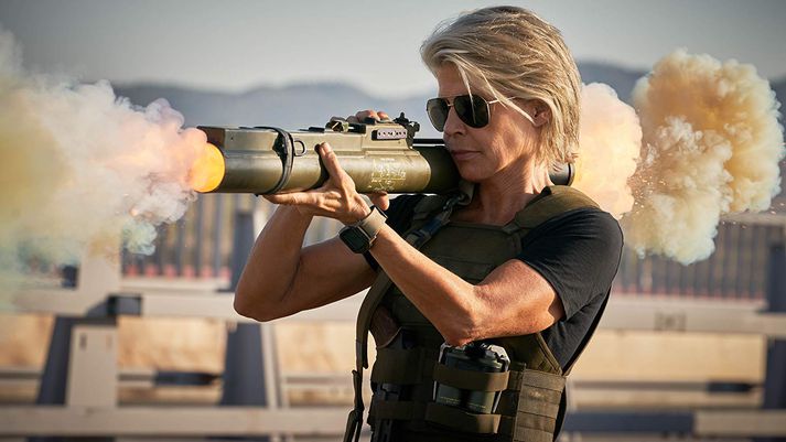 Linda Hamilton sem Sarah Connor í nýjustu Terminator-myndinni.