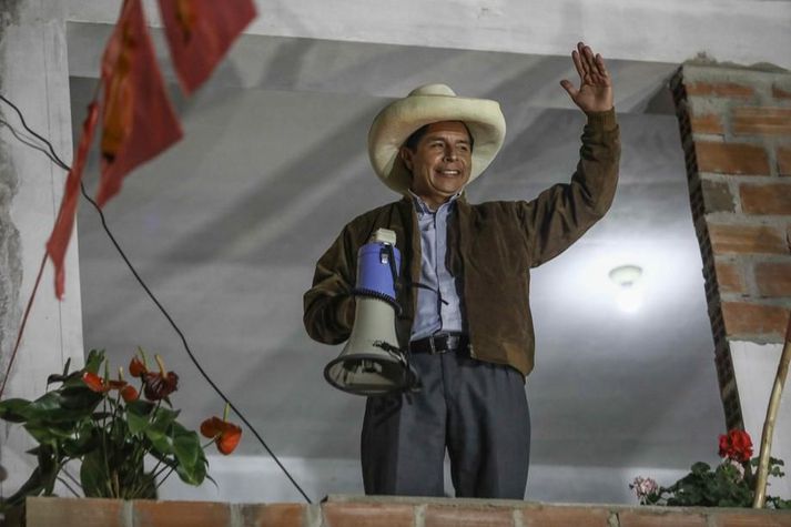 Pedro Castillo telur sig næsta forseta Perú.