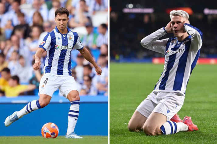 Martin Zubimendi og Orri Óskarsson náðu einni leiktíð saman hjá Real Sociedad en ljóst er að þær verða ekki fleiri.
