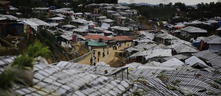 Hundruð þúsunda Rohingja halda til í flóttamannabúðum í Bangladess.