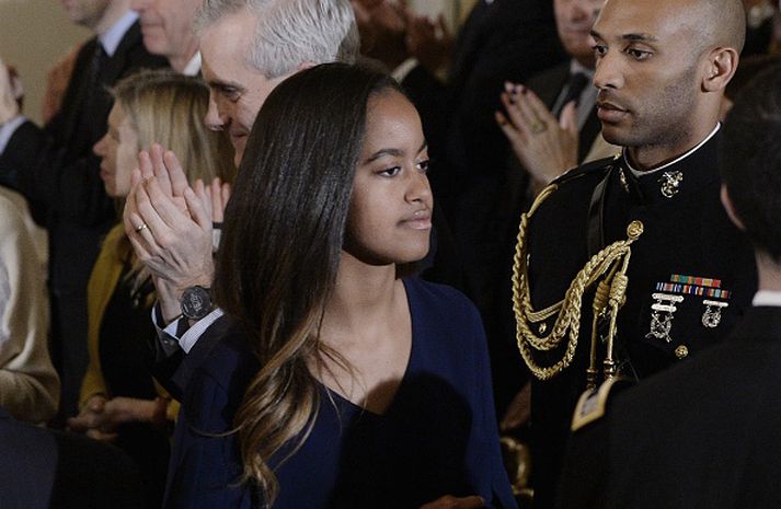 Malia Obama er á sínu öðru ári við Harvard háskóla.