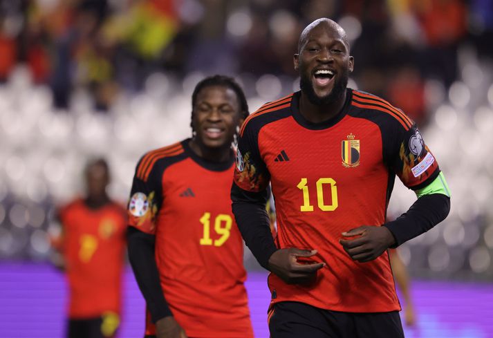 Romelu Lukaku skemmti sér vel í kvöld.