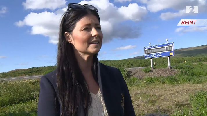 Berglind Harpa Svavarsdóttir, formaður byggðaráðs Múlaþings, í viðtali í beinni útsendingu Stöðvar 2 í kvöld.