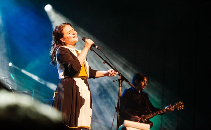 Emilíana Torrini í Hörpu í gær.