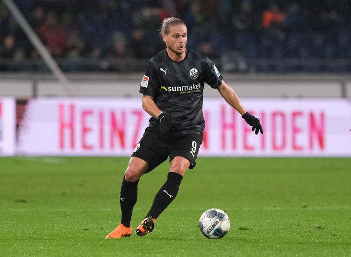 Rúrik hefur leikið þrettán deildarleiki með Sandhausen á þessu tímabili.