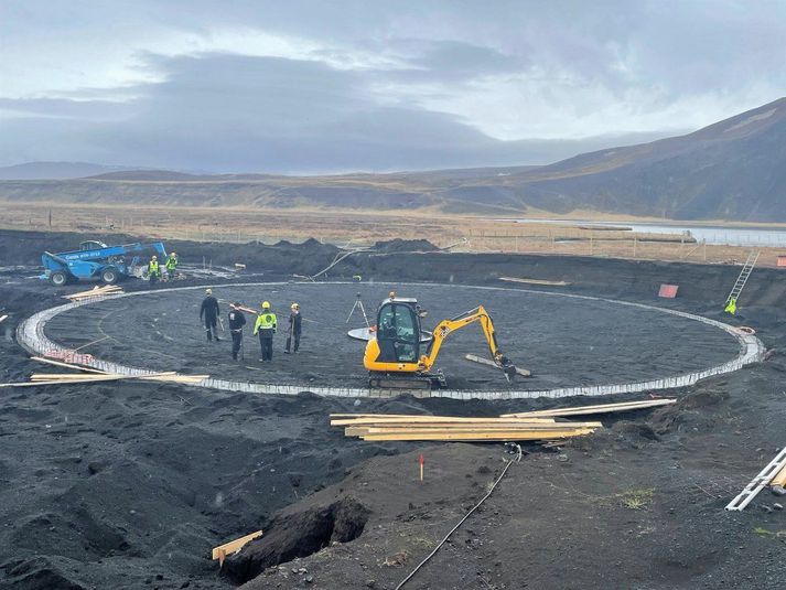 Farið er að móta fyrir kerjunum í Öxarfirði.