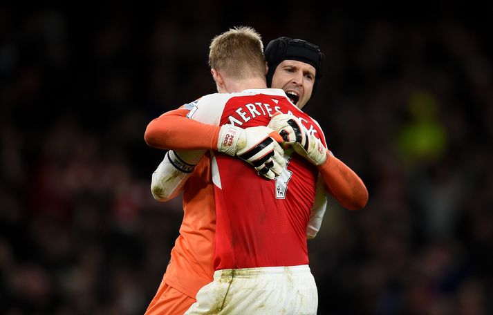 Petr Cech og Per Mertesacker.